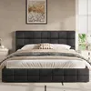 Letto imbottito Flieks 180x200 cm con rete a doghe, letto Anteprima dell’immagine prodotto 2