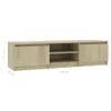 Mobile TV rovere Sonoma 140x40x35,5 cm Materiale a base di Anteprima dell’immagine prodotto 17