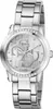 A close-up studio shot of a silver Guess watch. Produktbild-Vorschau
