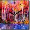 Coloray Uhr auf Leinwand 30x30 cm Wand Uhr Dekoration Produktbild-Vorschau 1
