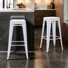Duhome Chaises de bar en fer, lot de 4, hauteur d'assise 76 Voir les images du produit 2