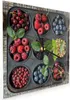 Wanduhr aus Glas mit Motiv Bunte Beeren- 30 x 30 cm - inkl. Produktbild-Vorschau 2