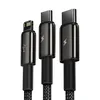 Baseus Tungsten Gold Cavo USB 3 in 1 USB 2.0 1,5 m USB A Anteprima dell’immagine prodotto 5