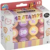 Set di 12 timbri autoinchiostranti rosa Anteprima dell’immagine prodotto 1