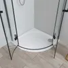 Viertelkreisdusche 90x90 mit Drehtüren, schwarzer Produktbild-Vorschau 5