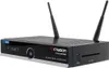 A black Octagon SF8008 V3 Supreme Twin Sat Receiver is shown from a diagonal front-left angle against a light gray background. Náhled obrázku produktu