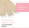 Close-up of blonde tape hair extensions with text overlays. Anteprima dell’immagine prodotto