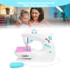 A mother and daughter are shown interacting with a toy sewing machine. Produktbild-Vorschau