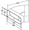 OptimAIRo 150 Rohrbogen N20057 waagerecht 45° mit Muffen Produktbild-Vorschau 2