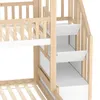 okwish Etagenbett 90/140x200 Holz-Doppelbett mit Zaun und Produktbild-Vorschau 11