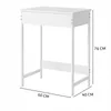 A white desk with dimensions indicated by labels. Náhľad obrázku produktu