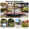 COSTWAY Gartenbrücke mit Geländern, Teichbrücke Zierbrücke Produktbild-Vorschau 6