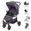 BabyGo Kombikinderwagen Style 3in1, rosa Produktbild-Vorschau 1