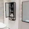 osoltus Wandschrank Riffelglas Stahl Regal cube Schwarz Produktbild-Vorschau 8