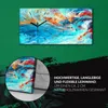 Wohnzimmer-Bild Leinwand Uhr Geräuschlos 60x30 Blaue Produktbild-Vorschau 5