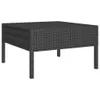8-tlg. Garten-Lounge-Set mit Auflagen Poly Rattan Schwarz Produktbild-Vorschau 4
