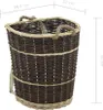 vidaXL Holzkorb mit Trageriemen 44,5×37×50 cm Natur Weide Produktbild-Vorschau 7
