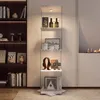 ProximaX Sklenená vitrína, 160 cm, otočná o 360°, biela, s Náhľad obrázku produktu 1