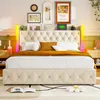 UnboxG Polsterbett 160x200cm mit USB, Jugendbett Doppelbett Produktbild-Vorschau 3