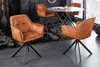 Design Stuhl LOFT kupferbraun Samt drehbar Metallgestell Produktbild-Vorschau 3