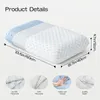 Memory‑Foam‑Kissen, Orthopädisches Flaches Kopfkissen für Produktbild-Vorschau 2