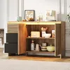 Merax Kommode, Sideboard mit 3 Schubladen und 2 Türen, Produktbild-Vorschau 3