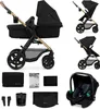 KINDERKRAFT Passeggino combinato Moov 2 3in1 Nero puro - Anteprima dell’immagine prodotto 1
