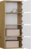 An open cabinet with shelves, showing storage baskets and a cap on the top shelf. Náhled obrázku produktu