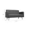 Miliboo - Sofa skandinavisch 2 Plätze Blau ULLA Produktbild-Vorschau 6