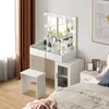 CLIPOP LED Spiegel Schminktisch mit Hocker, 2 Schubladen, Produktbild-Vorschau 13