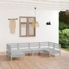 6-tlg. Garten-Lounge-Set Weiß Massivholz Kiefer Produktbild-Vorschau 2
