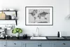 MuchoWow® Gerahmtes Poster Weltkarte - Vintage - Lila - Produktbild-Vorschau 4