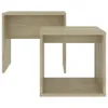 Two nesting coffee tables made of wood-look material. Produktbild-Vorschau