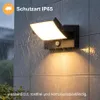 Zewnętrzna lampa ścienna LED z czujnikiem ruchu, czarna - Podgląd zdjęcia produktu 4