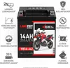 LANGZEIT YB14-A2 Motorradbatterie 12V 14Ah 255AEN GEL Produktbild-Vorschau 2
