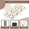 A mattress with a teddy bear pattern, along with its accessories, presented in a collage format. Produktbild-Vorschau