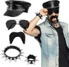 Kostüm-Set "Rocker" - 5-tlg. |  Biker Verkleidung Produktbild-Vorschau 1