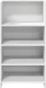 A white, empty bookshelf with five shelves. Produktbild-Vorschau