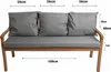 Gartenkissen Set grau – 150x60 + 3x50x56 cm Gartenkissen Produktbild-Vorschau 3
