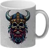Totenkopf Wikinger Glitzer-Kaffeebecher Produktbild-Vorschau 1