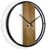 Horloge en chêne Loft Round métallique 80 cm, z231 Voir les images du produit 8