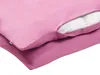 A close-up view of a pink duvet cover with a white insert peeking out. Podgląd zdjęcia produktu