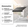 Mucola Klemmmarkise höhenverstellbar Balkon Markise ohne Produktbild-Vorschau 2