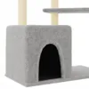 vidaXL Graffiatoio in sisal Grigio chiaro 107,5 cm Anteprima dell’immagine prodotto 6