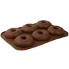 Forma Silikonowa do pączków donutów 6 szt. Brązowa Podgląd zdjęcia produktu 2