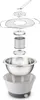 An exploded view of a salad spinner and grill accessories. Produktbild-Vorschau