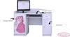 A child's computer desk with a monitor, keyboard, and drawers, decorated with princess and unicorn motifs. Produktbild-Vorschau
