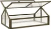A wooden greenhouse with clear plastic panels. Produktbild-Vorschau