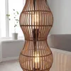 Stehlampe Korb Bambus 111 cm klein 4x E27 Braun Boho Produktbild-Vorschau 3