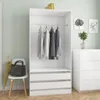 2024 Moderne Kleiderschränke Kleiderschrank Hochglanz-Weiß Produktbild-Vorschau 1